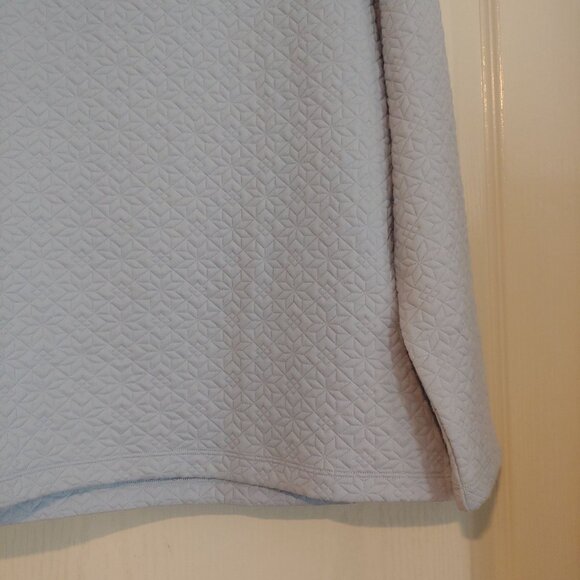 J. Crew Quilted Snowflake Pullover Tunic Cowl Neck Gentle Sea Holiday Soft L - Picture 7 of 15